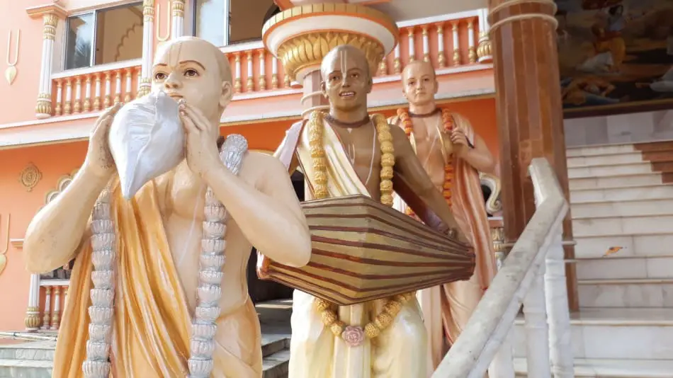 Krishna Temple Devotees performing duties