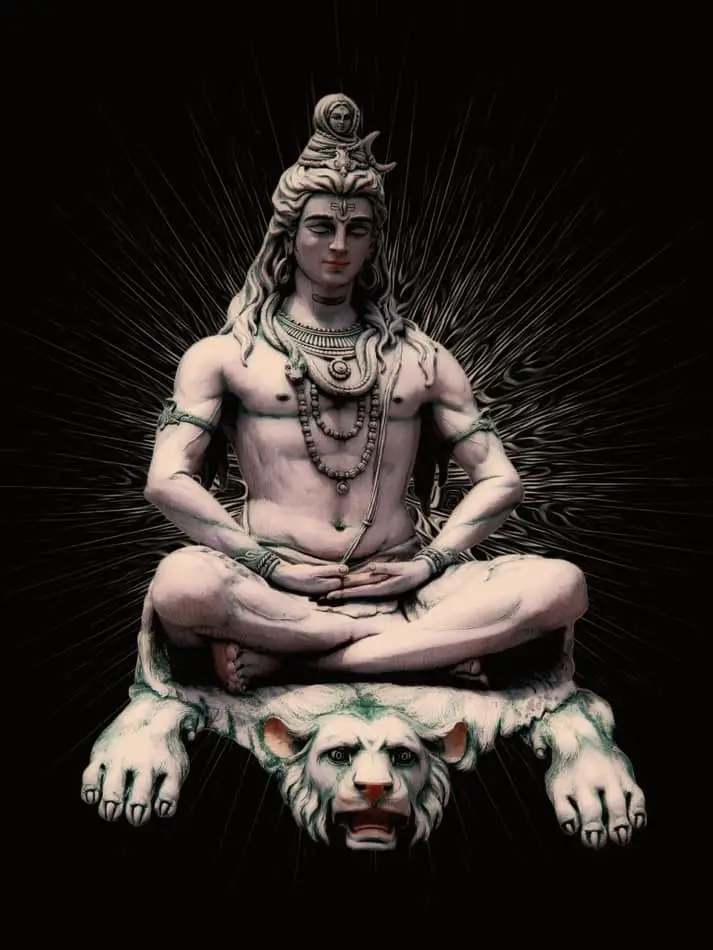 God Shiva meditating