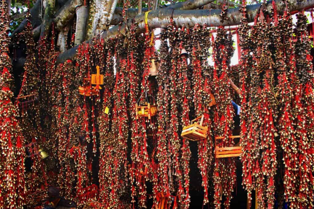 Hindu Temple Bells on Tree